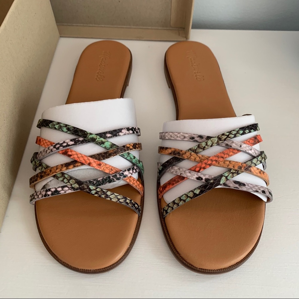 Madewell Criss-Cross Snake Slide Sandal